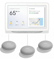 Whole Home Intercom & Audio Streaming Max - 3 Minis & Google Nest Hub Max